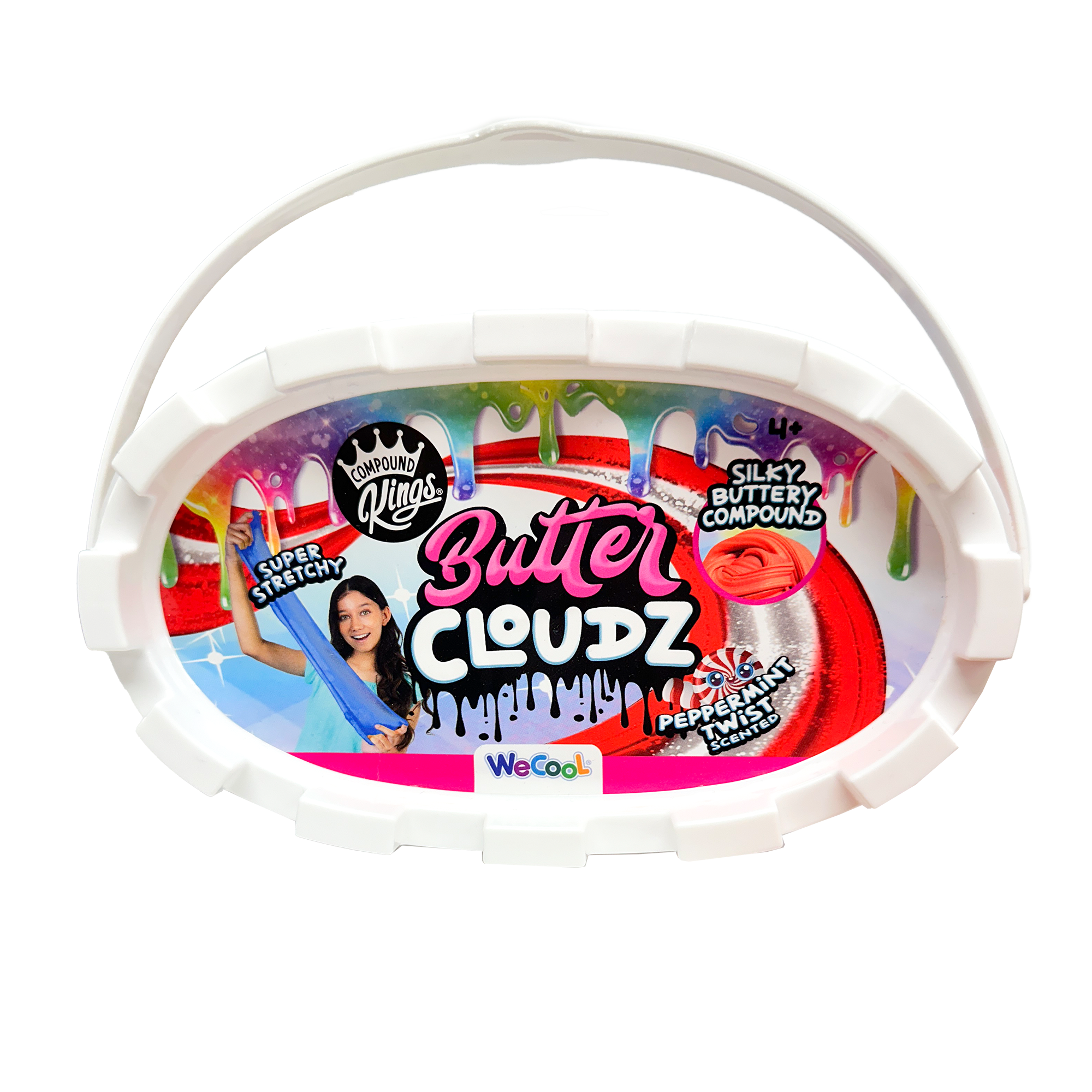 Compound Kings Peppermint Candy Cane Twist Swirl Slime Butter Tub – WeCool  Toys