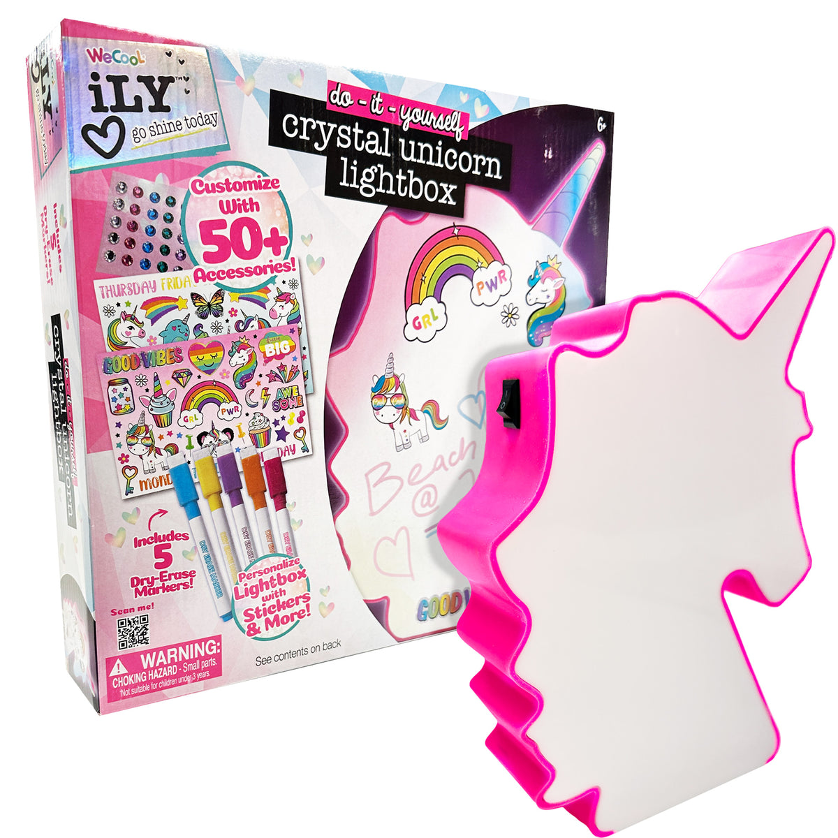 ACTIVITY KINGS ILY DIY: Personalized Crystal Unicorn Lightbox – WeCool Toys